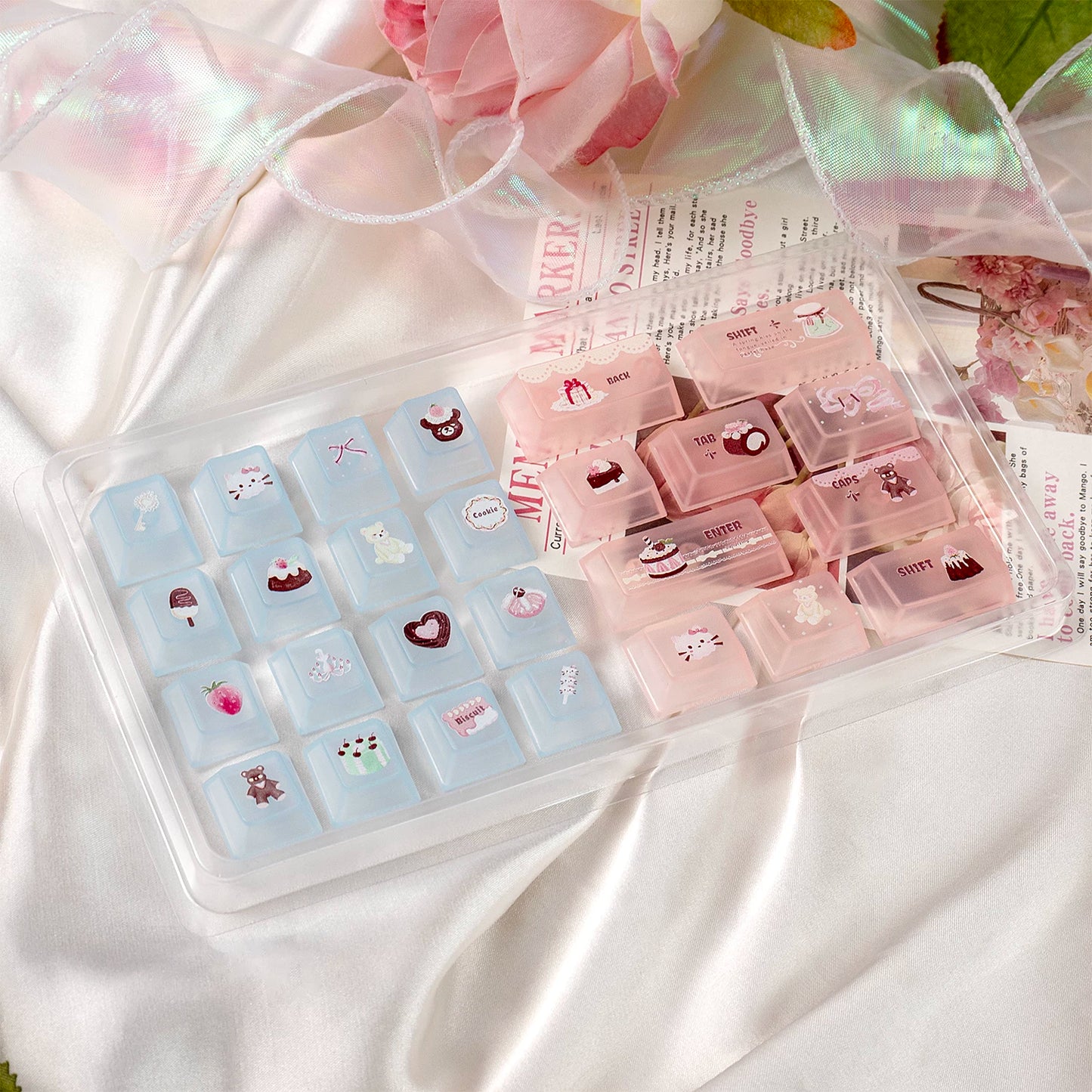 #0257 Velvet Strawberry Mint Chocolate Keycap Cherry/moa Profile(Not including keyboard)