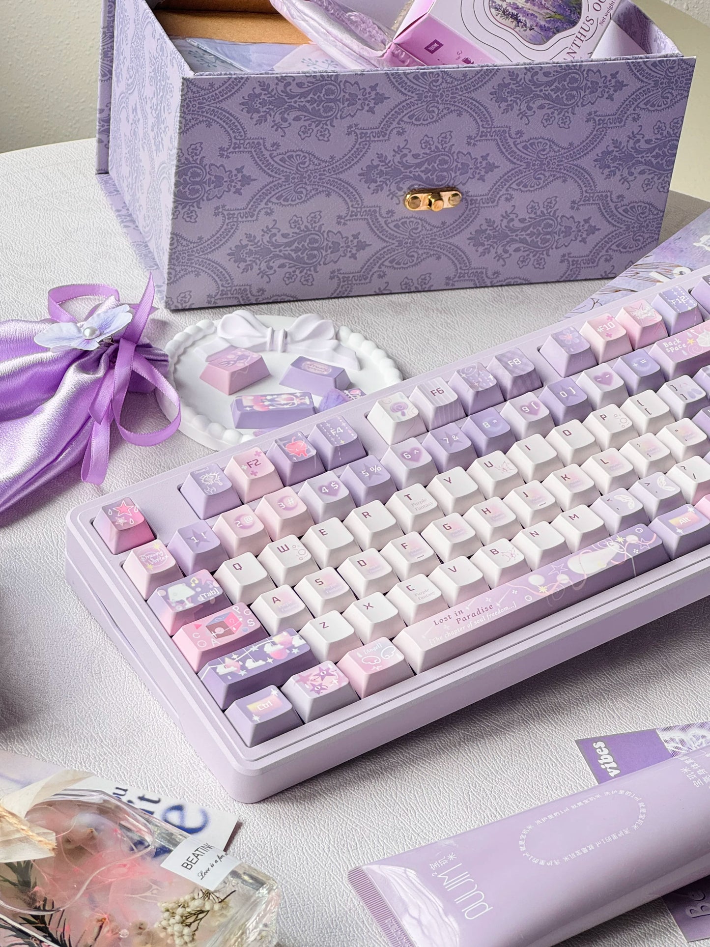 #0291 Purple Day Dream Keycaps Cherry Profile Designed By MoCoo