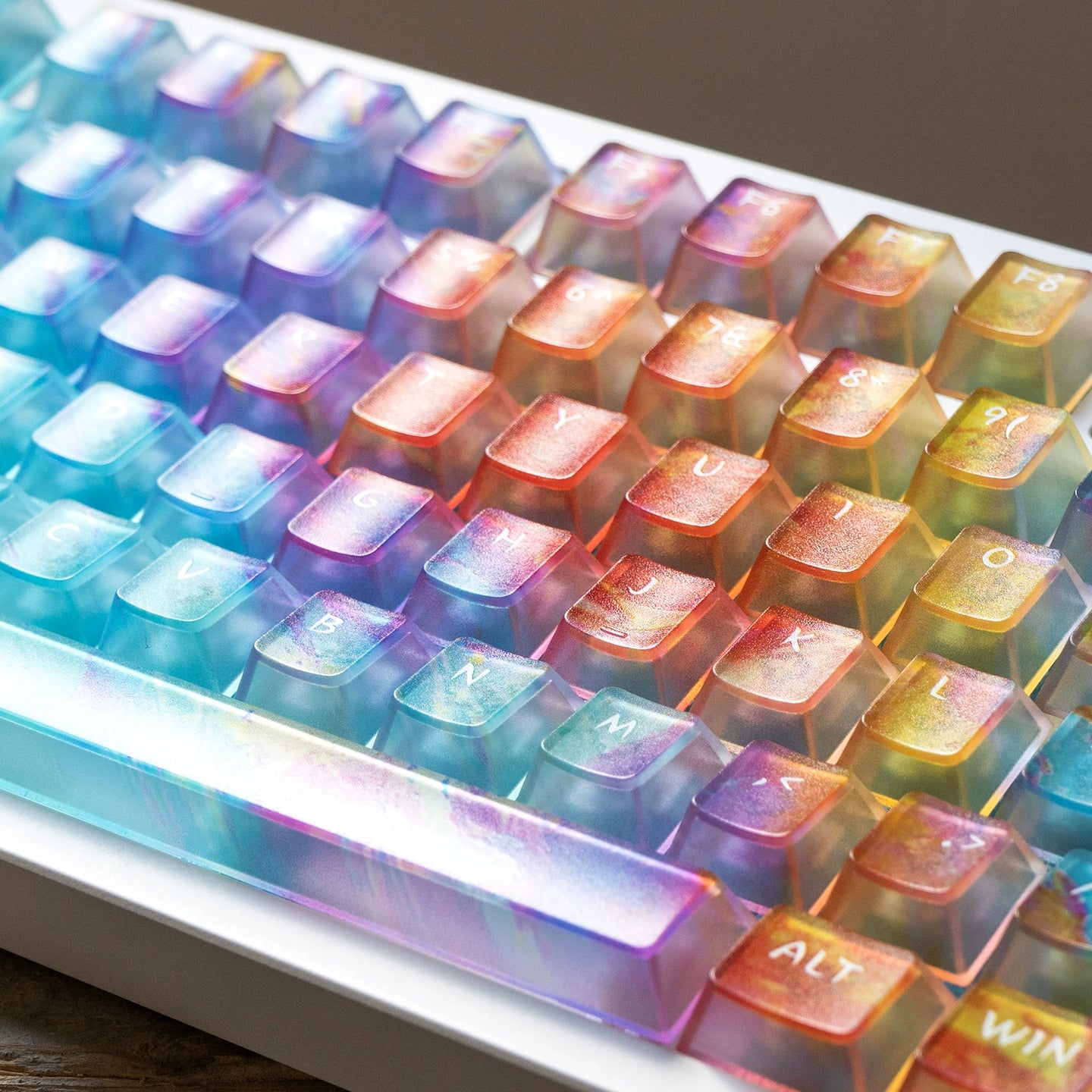 #0214 Neon/Universe/Star Gradually Change Foggy Matte Keycap（not including keyboard）