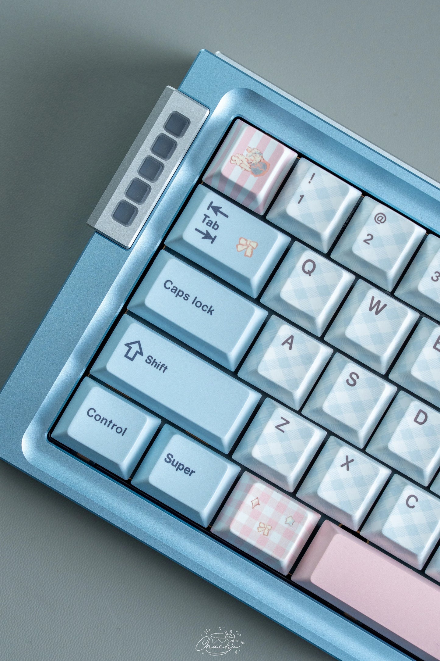 #0260 Pale Blue Pink Sweet Sheep Dream Cherry Profile Keycap Set Designed By Keyria Labs (not Including Keyboard)