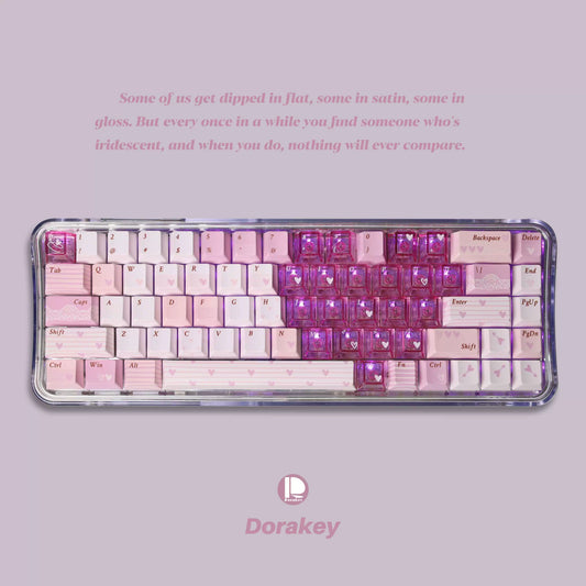 #0220 Heart-Pounding Black Pink Keycap Designed By Dorakey