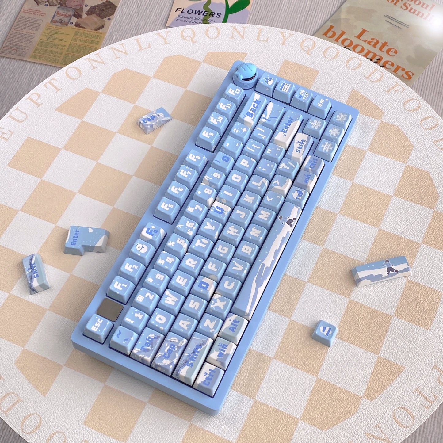 051 Frozen Blue keycaps MDA profile (clearance, discontinue after sales) Mocoo designed