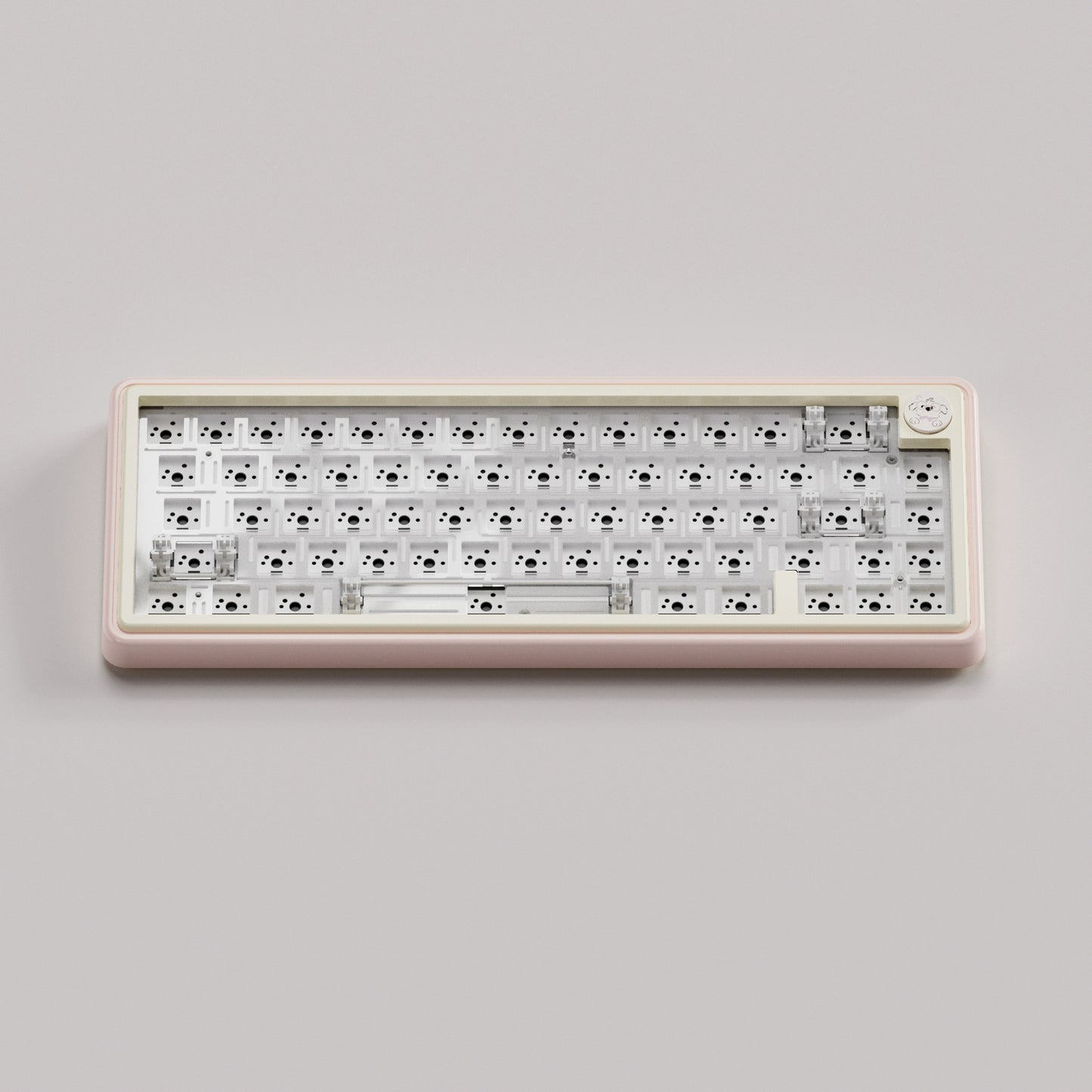 UR65 Blue/Pink/Red Mechanical Customized Keyboard (Tri-mode Gasket Hot Swap RGB Support QMK/VIA)