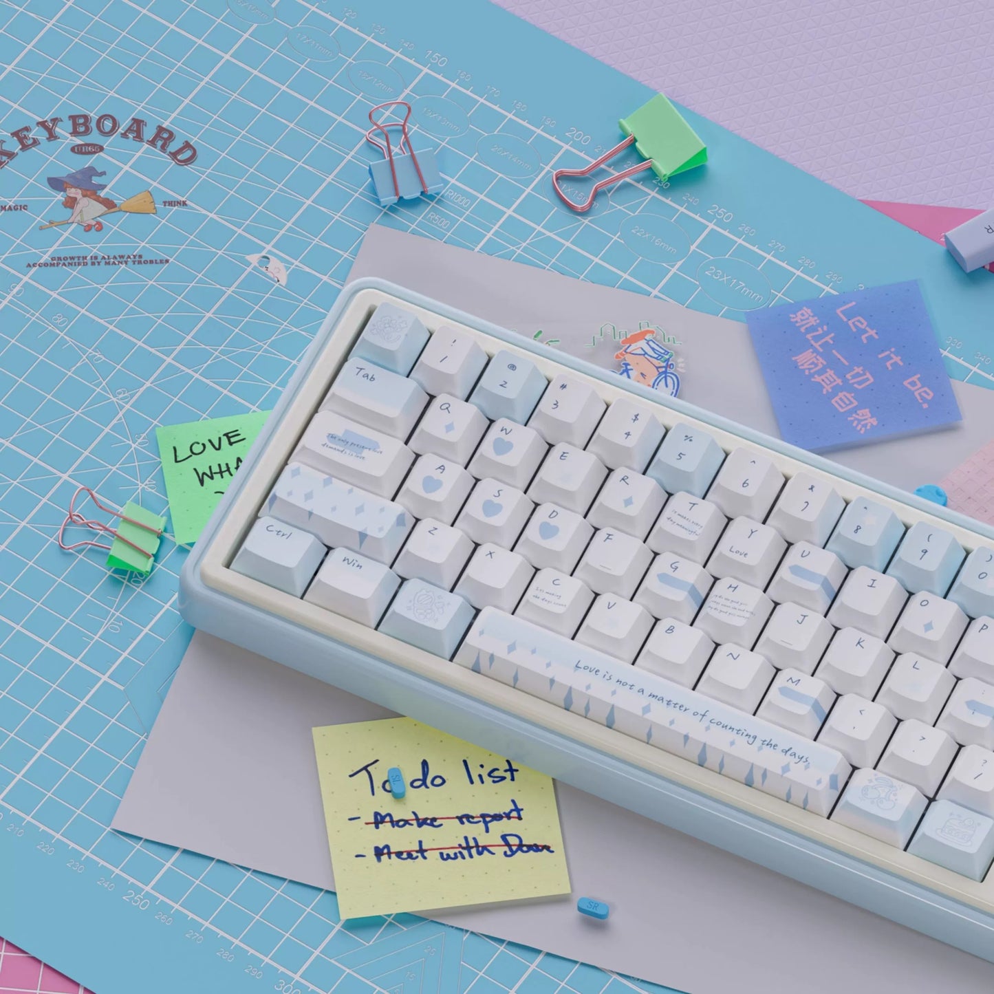 UR65 Blue/Pink/Red Mechanical Customized Keyboard (Tri-mode Gasket Hot Swap RGB Support QMK/VIA)