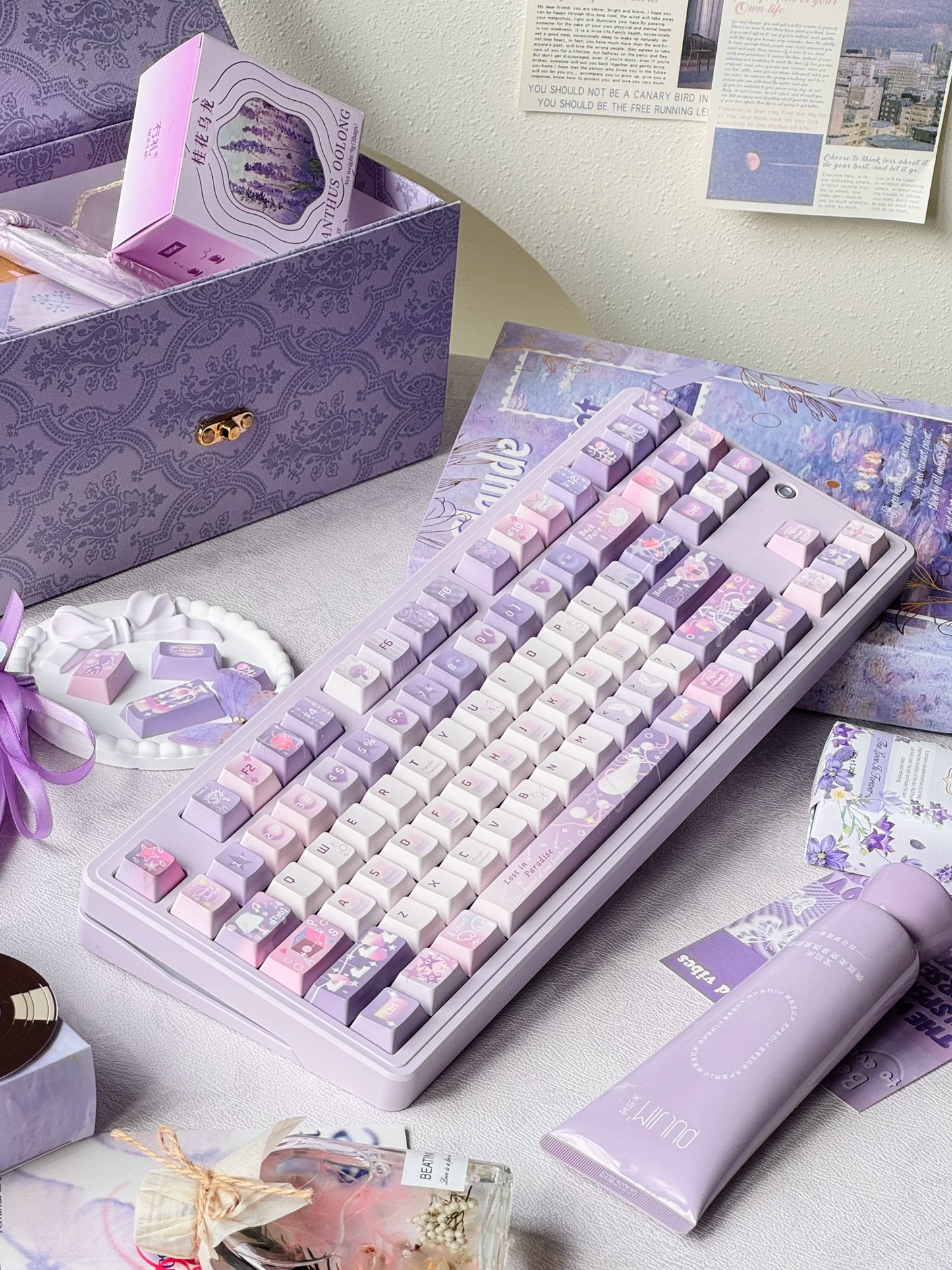 #0291 Purple Day Dream Keycaps Cherry Profile Designed By MoCoo