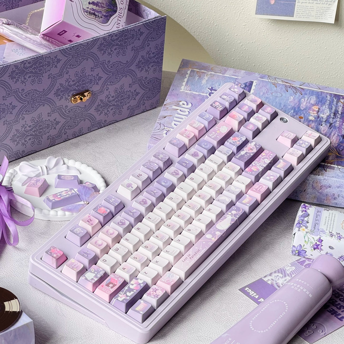#0291 Purple Day Dream Keycaps Cherry Profile Designed By MoCoo