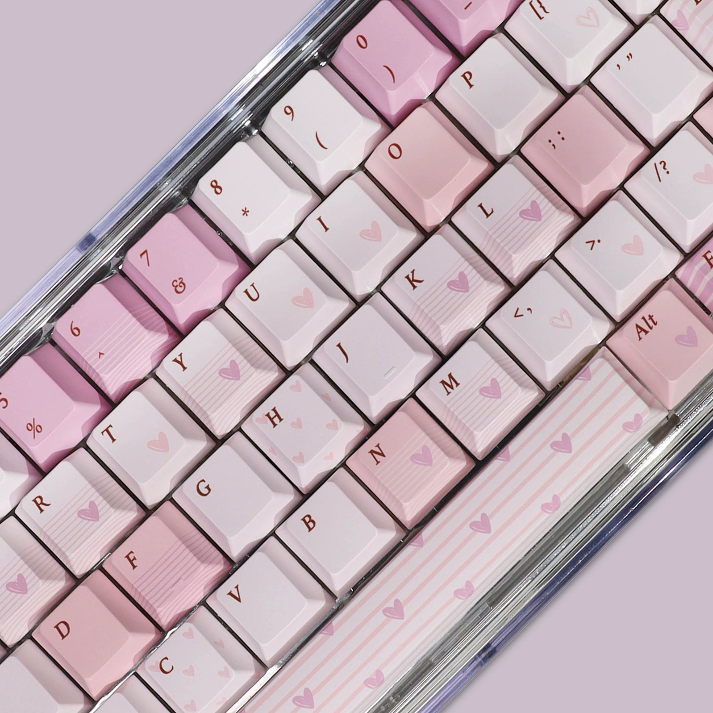 #0220 Heart-Pounding Black Pink Keycap Designed By Dorakey