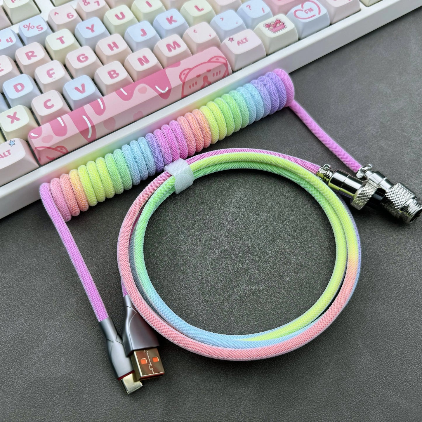 Stretchable Coiled Cable USB-C Type