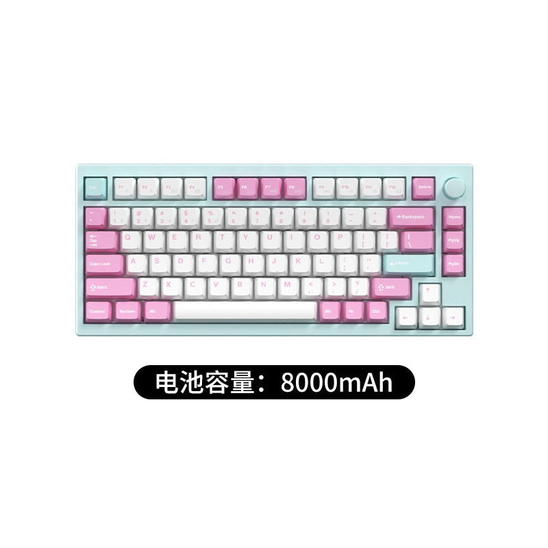 SKN Jade Bird 75 Mechanical Keyboard Wireless Three-mode Aluminum Tuotuo Custom Gasket Structure Hot Plug rgb Kit