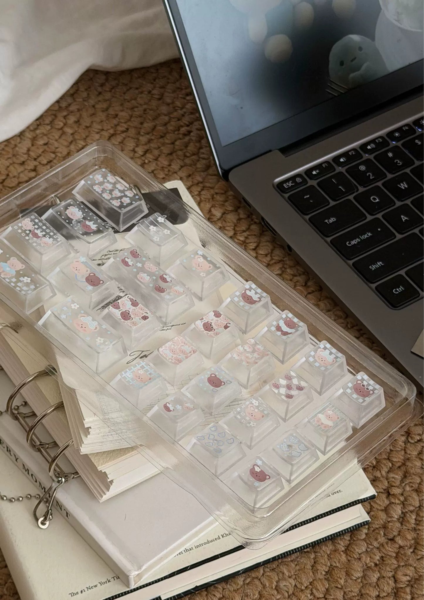 #0279 Light Blue Cream Bear Keycap cherry Profile Designed By LilyX Labs