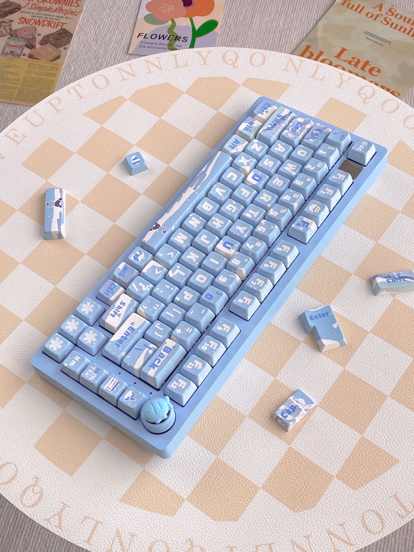 051 Frozen Blue keycaps MDA profile (clearance, discontinue after sales) Mocoo designed