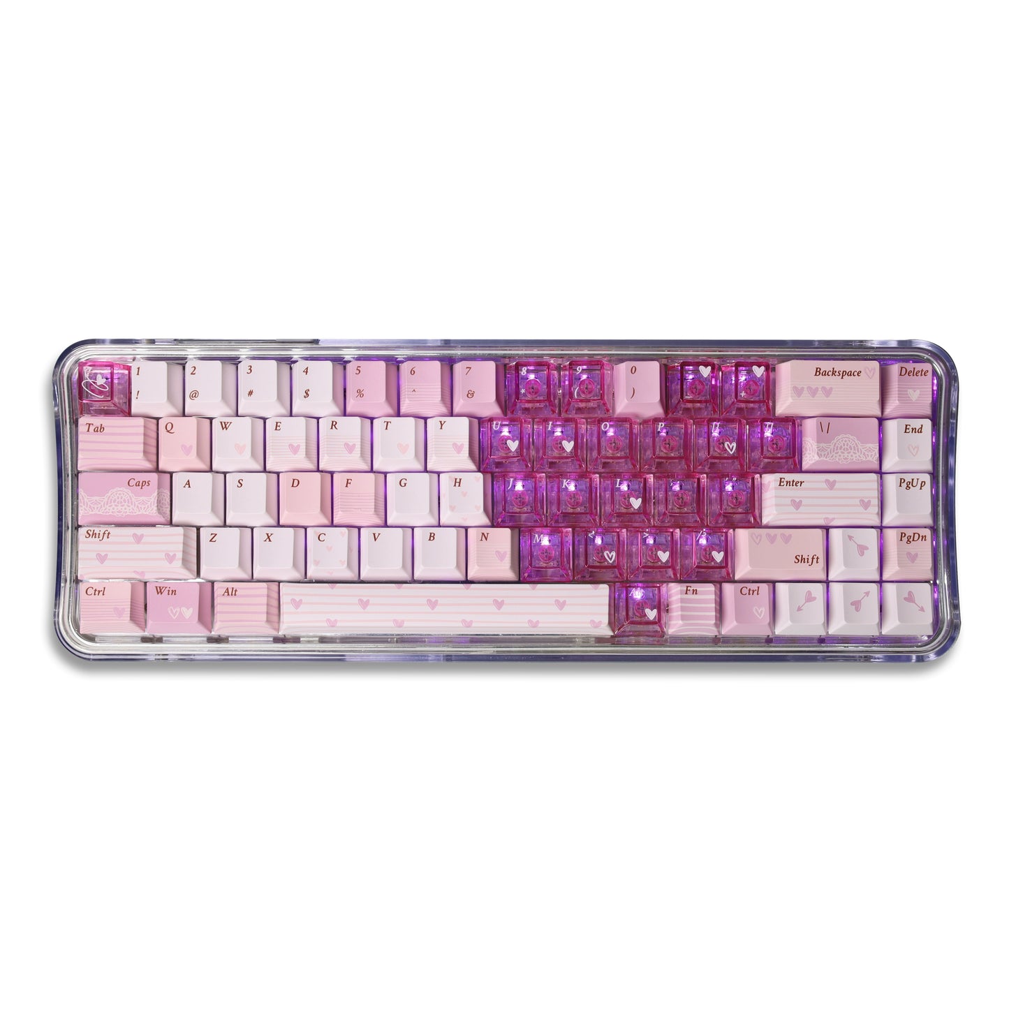 #0220 Heart-Pounding Black Pink Keycap Designed By Dorakey