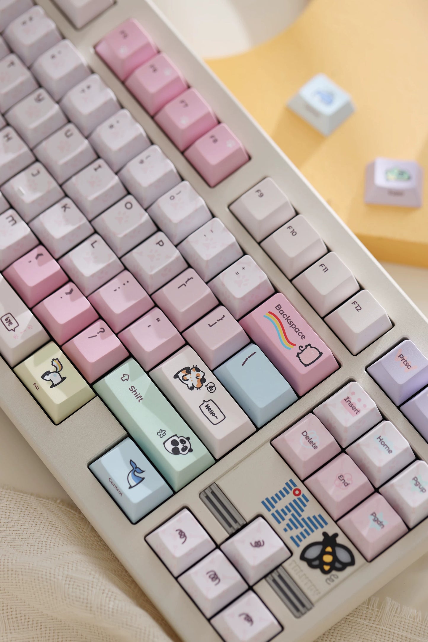 #0282 Cute Macaron Little Pet Keycaps Cherry Profile Designed By SINOKEY