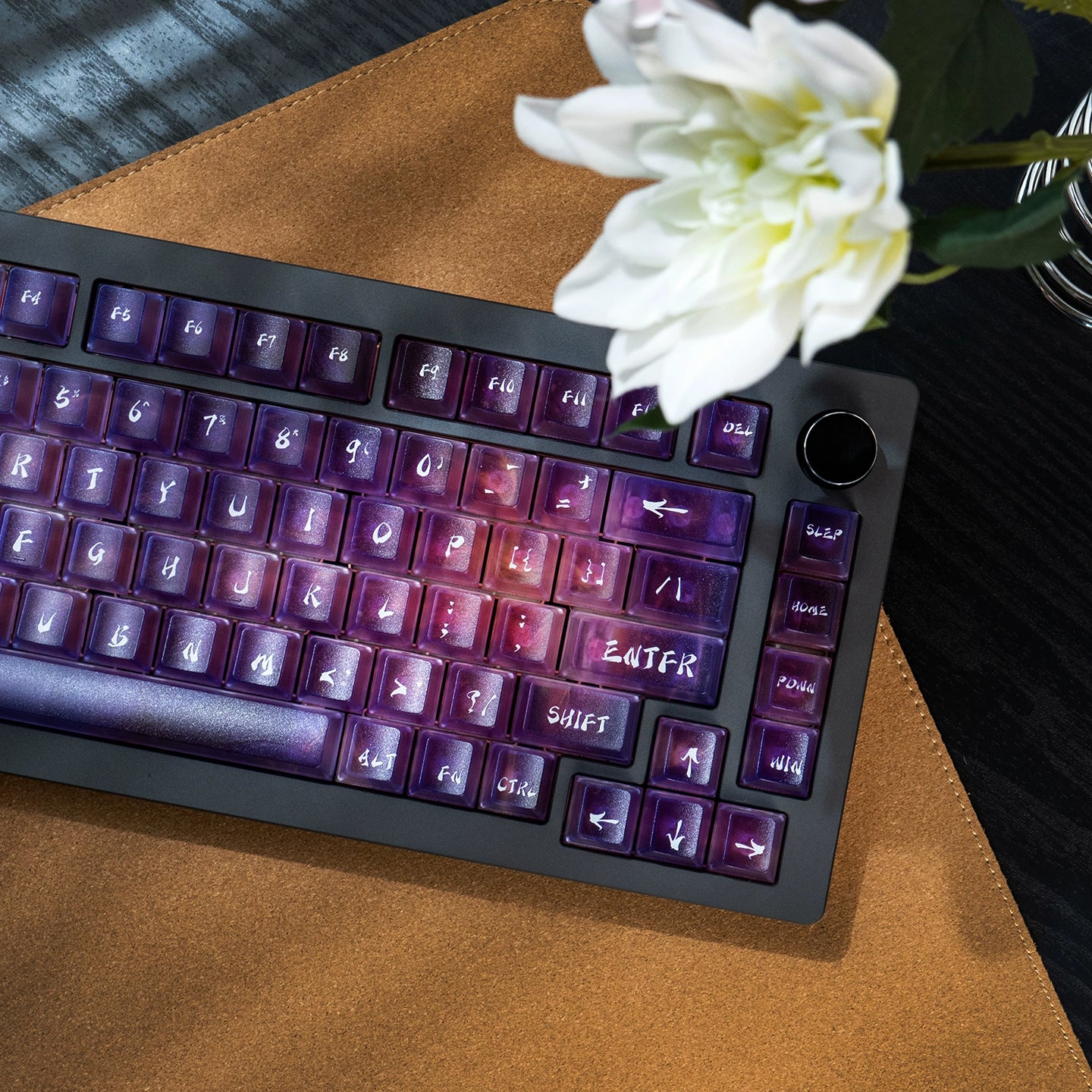 #0214 Neon/Universe/Star Gradually Change Foggy Matte Keycap（not including keyboard）