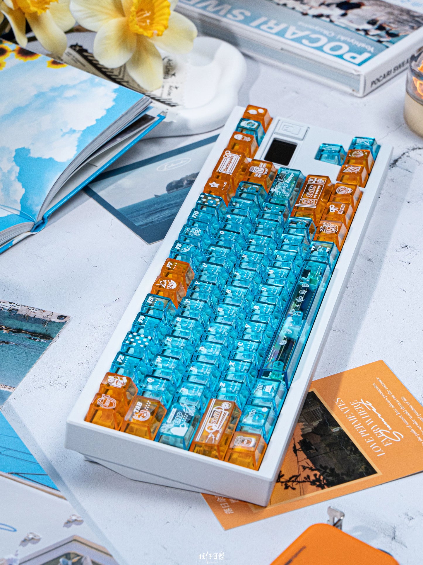 #0226 Orange Sea Keycaps designed by Endless Lab (not including keyboard)