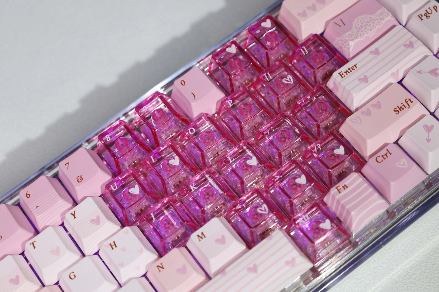#0220 Heart-Pounding Black Pink Keycap Designed By Dorakey