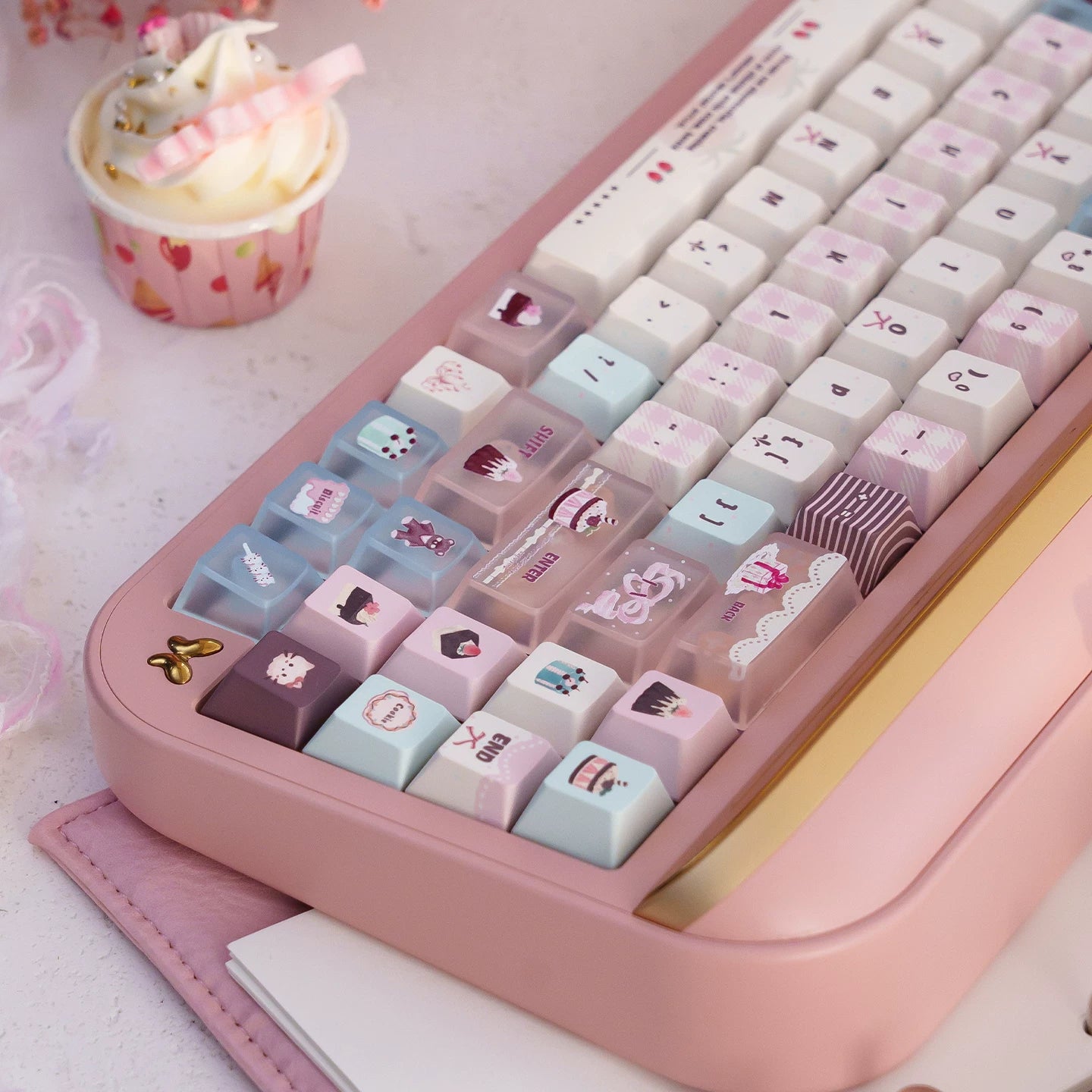 #0257 Velvet Strawberry Mint Chocolate Keycap Cherry/moa Profile(Not including keyboard)