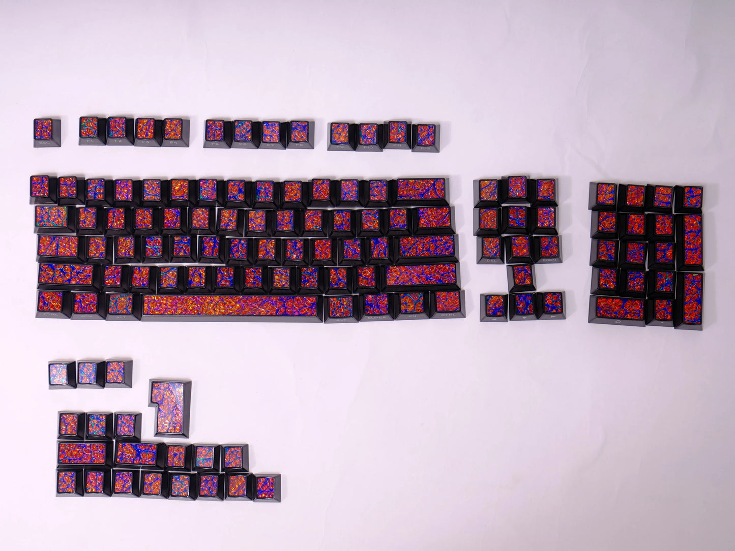 #0251Metal Paint Mixing Coated Keycap Cherry Profile (Not including keyboard)
