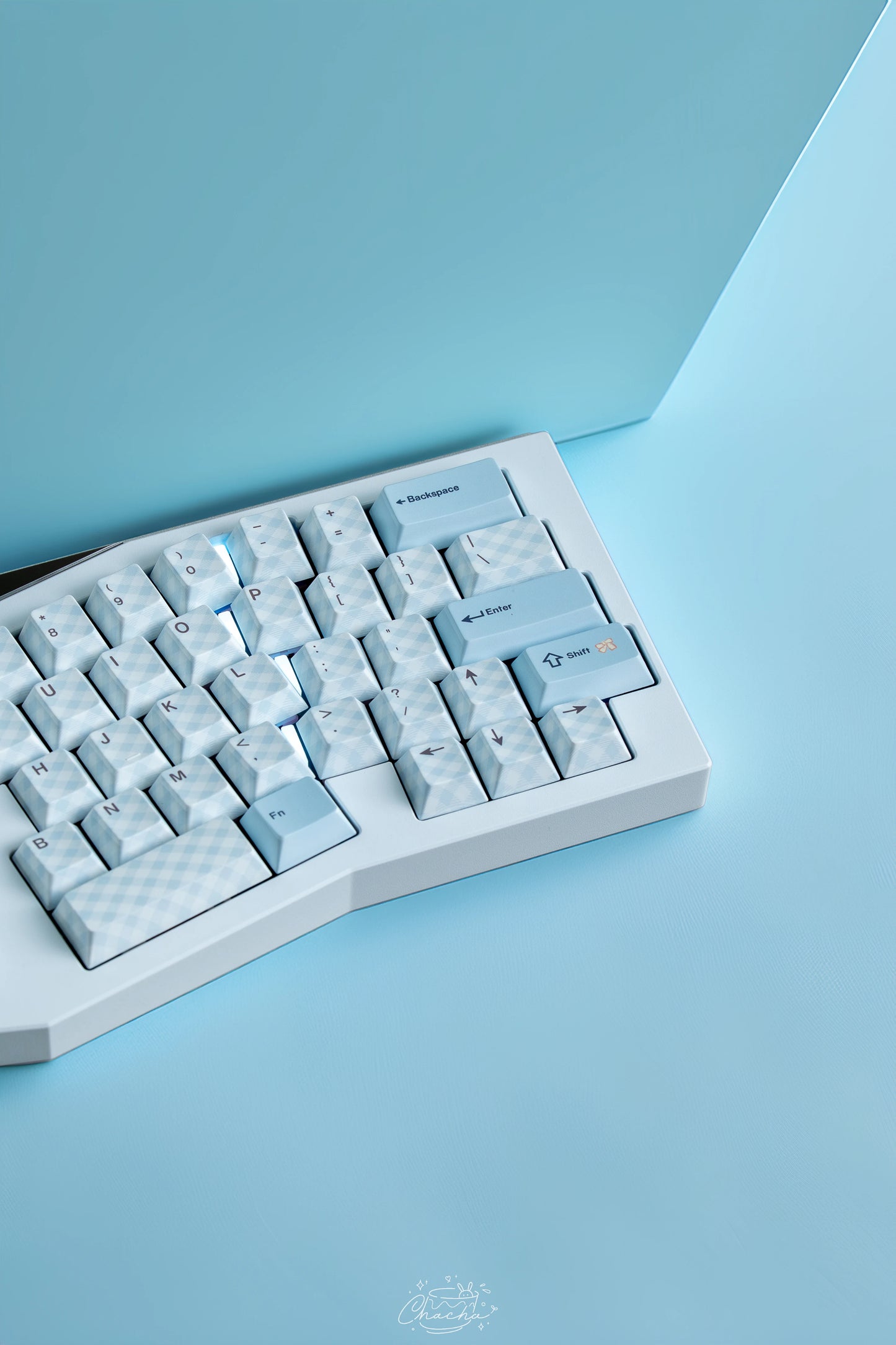 #0260 Pale Blue Pink Sweet Sheep Dream Cherry Profile Keycap Set Designed By Keyria Labs (not Including Keyboard)