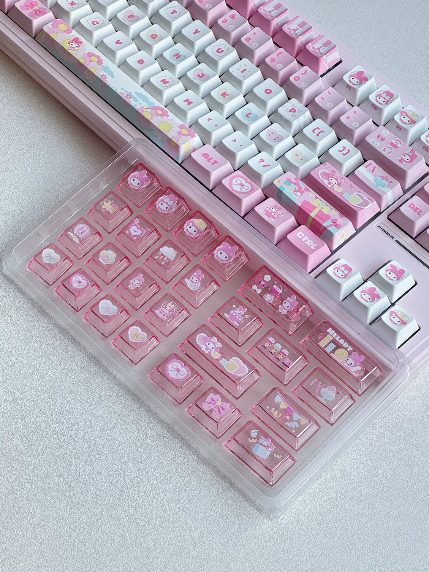 #0254 Melody Pink Cute Keycap (not including keyboard)