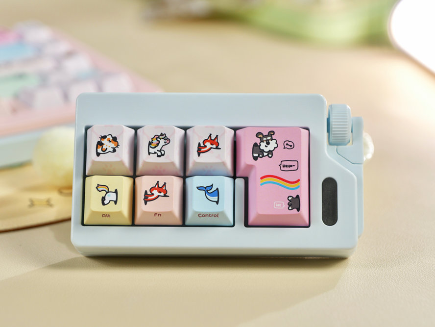 #0282 Cute Macaron Little Pet Keycaps Cherry Profile Designed By SINOKEY