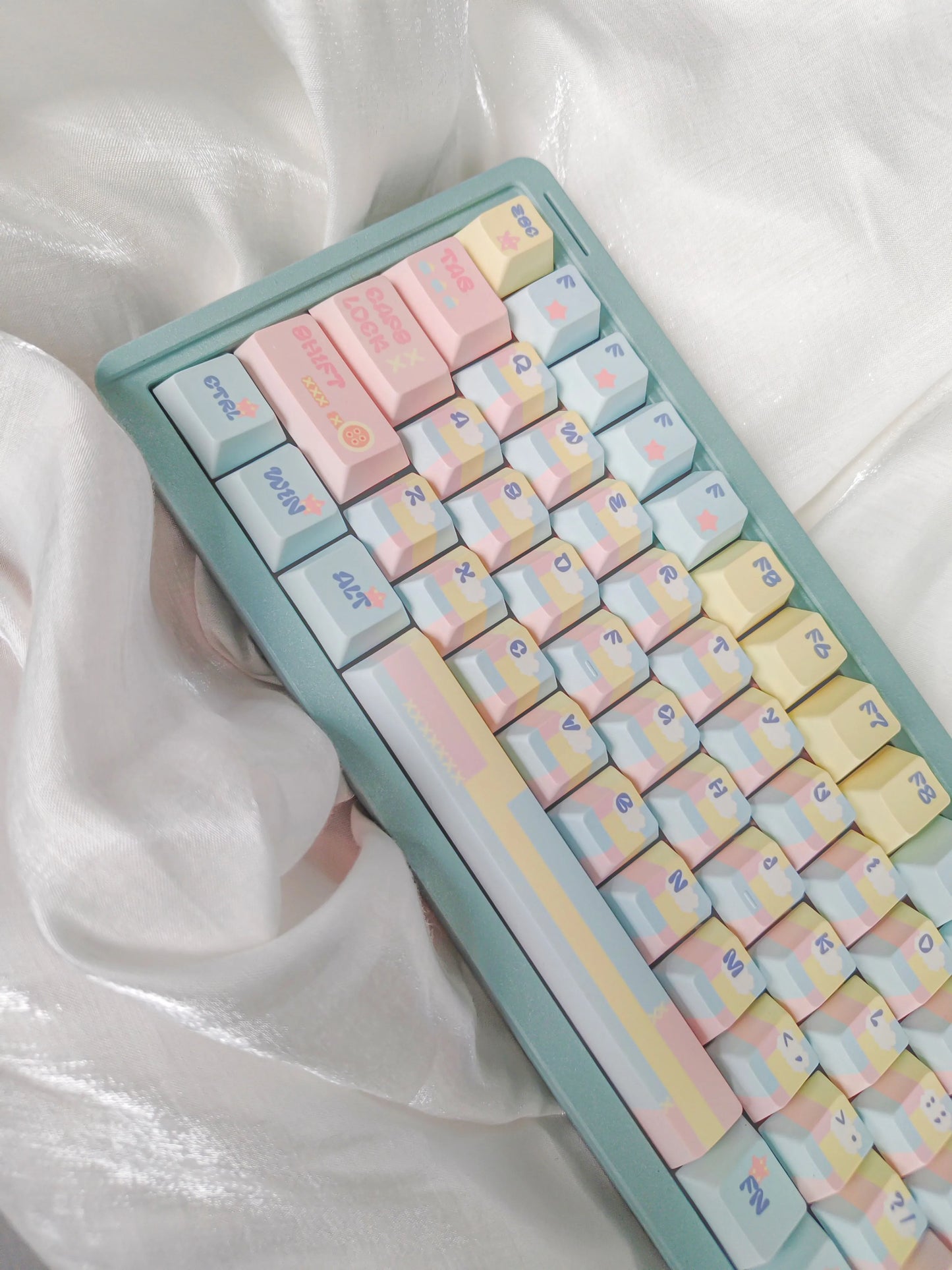 039 Patchwork Toffee Cherry Prifle Keycaps Keyria Labs Design