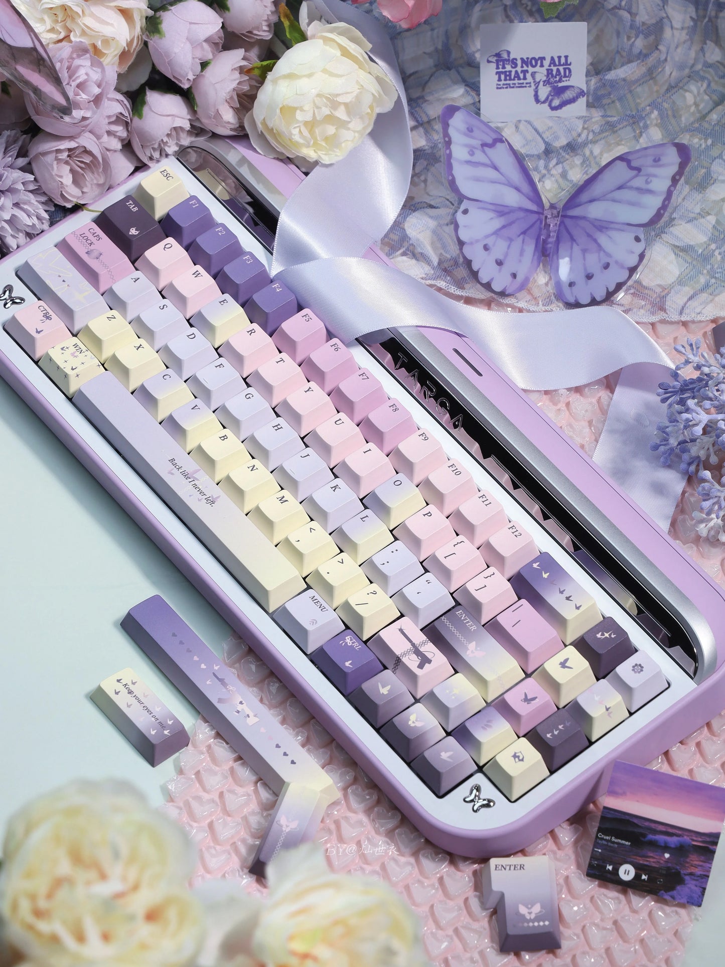 032 Twilight Butterfly Cherry Profile Keycaps 149 Keys