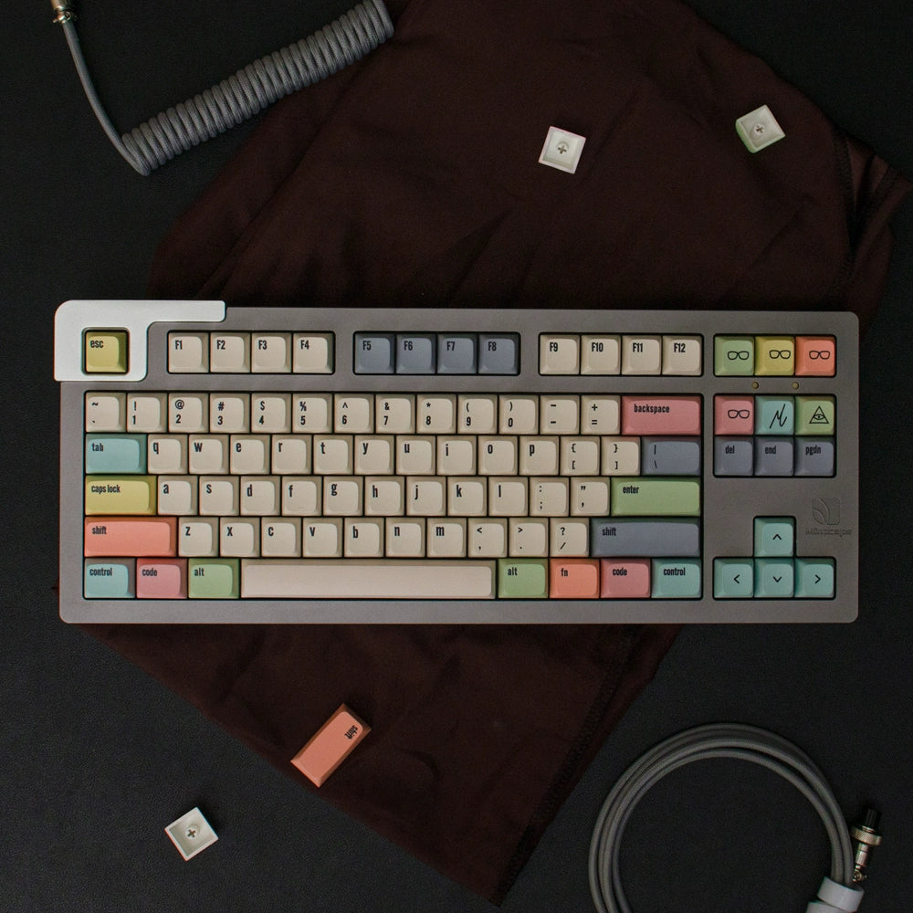 027 Canvas Pale Rainbow Classic Beige Keycaps 133 keys XDA profile