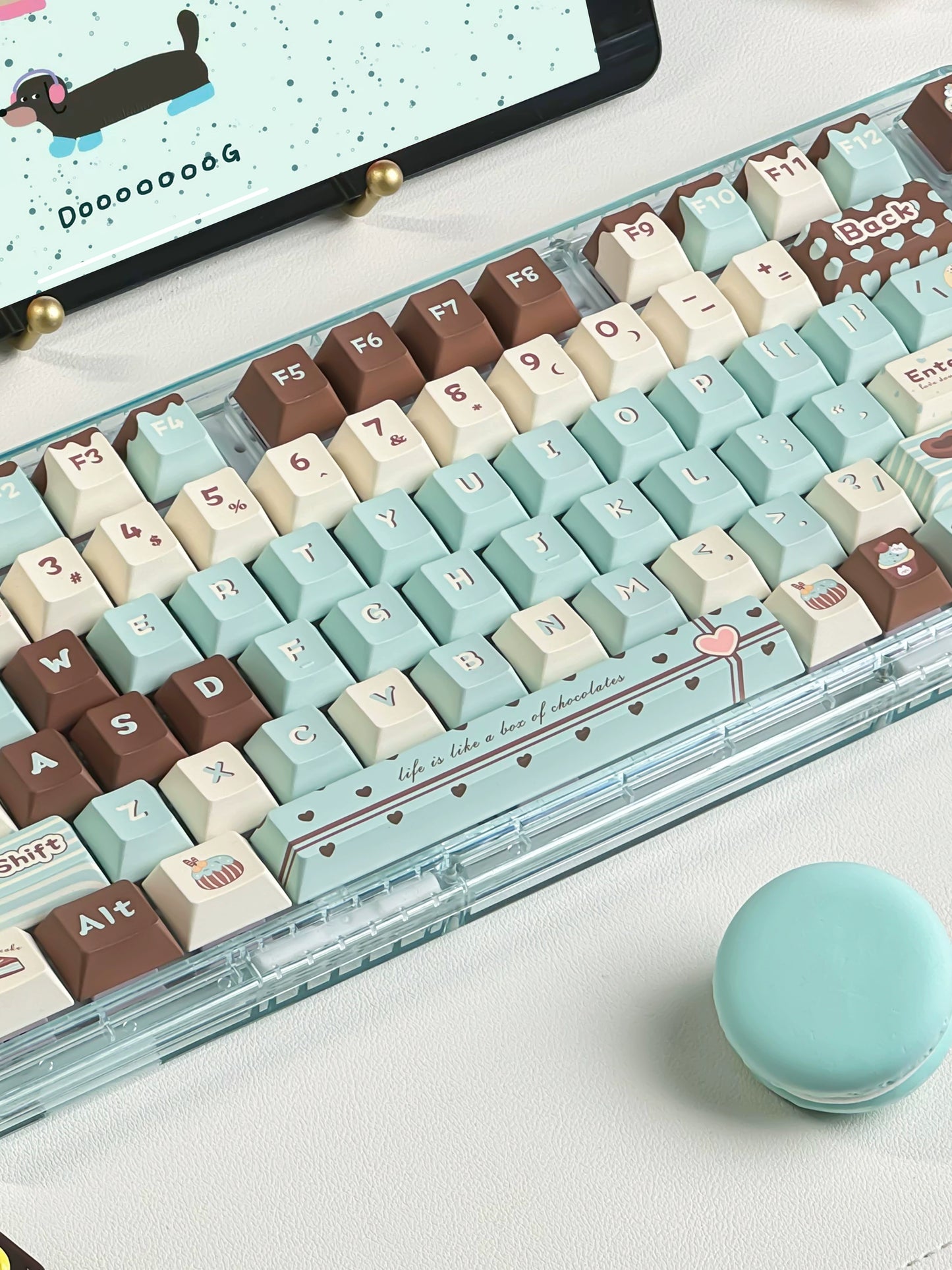 012 Mint Chocolate Keycaps Cherry Profile