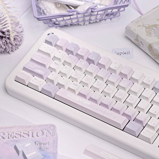 #0223 Pale Purple Addiction Cute Keycap Designed By Bluebird （not including keyboard）