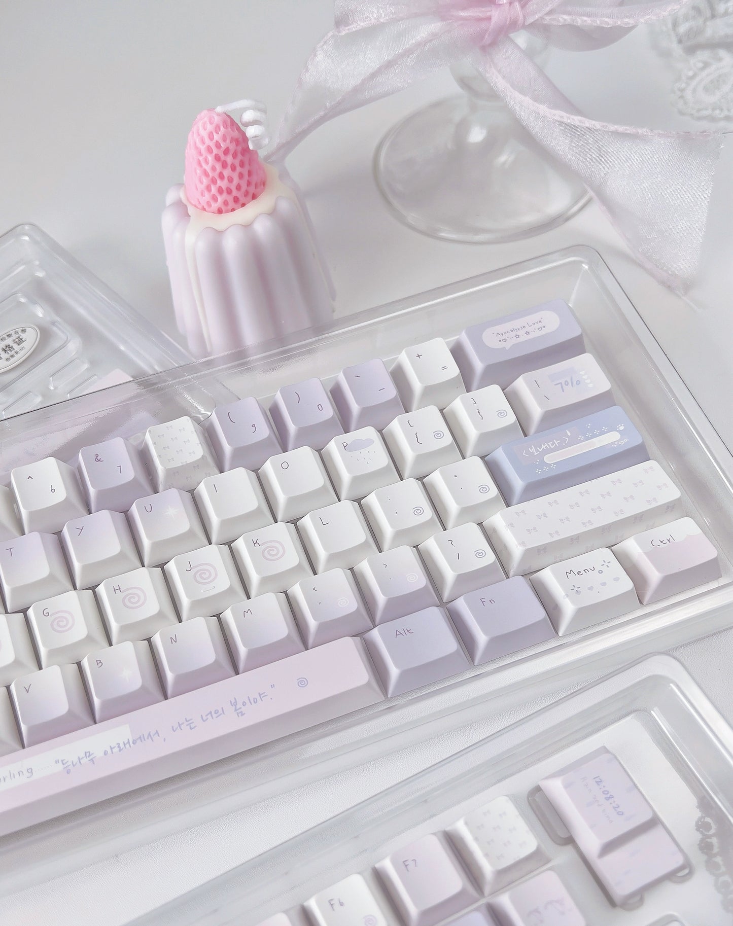 #0223 Pale Purple Addiction Cute Keycap Designed By Bluebird （not including keyboard）