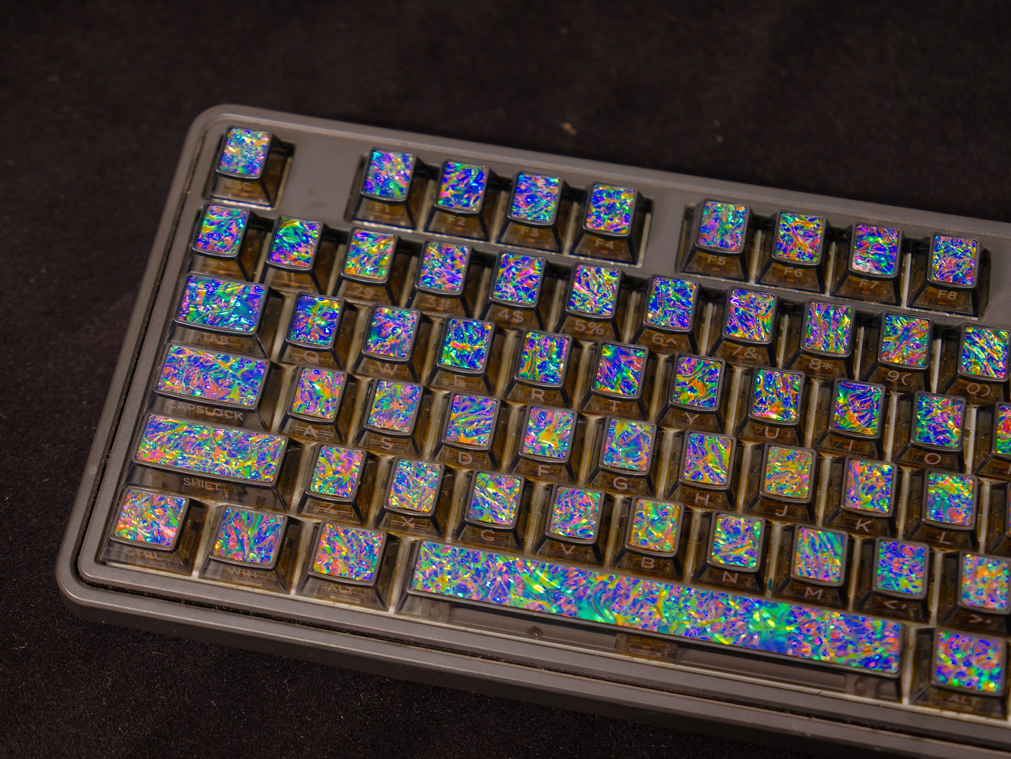 #0251Metal Paint Mixing Coated Keycap Cherry Profile (Not including keyboard)