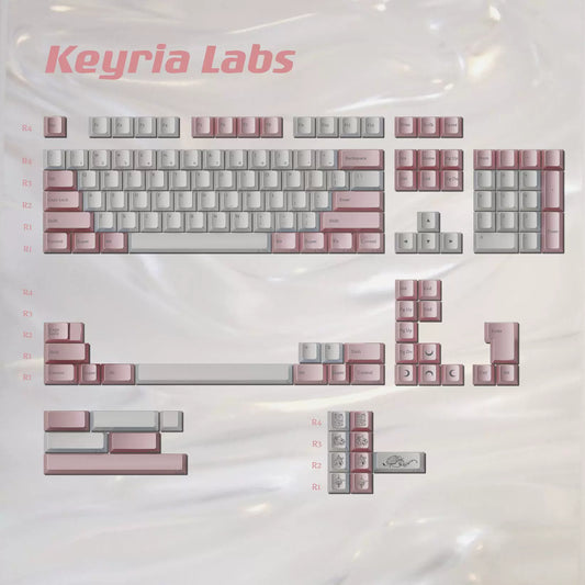 #0246 Pearl Tears Keycaps Cherry Profile Designed By Keyria Labs (not including keyboard)