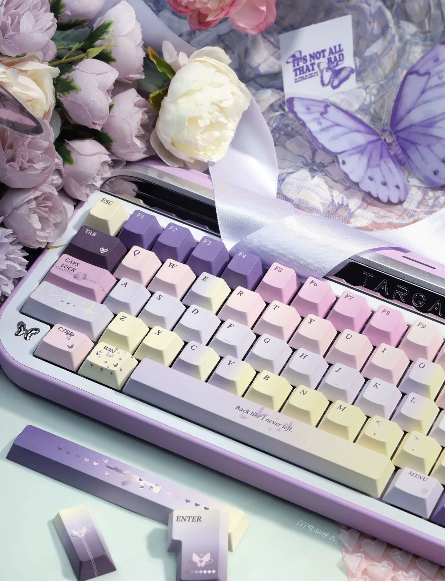 032 Twilight Butterfly Cherry Profile Keycaps 149 Keys