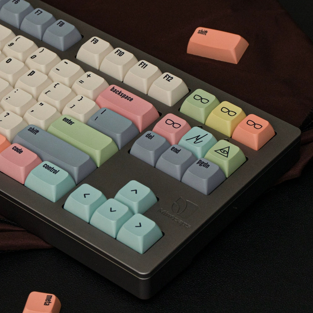 Vintage Beige Mint Candy Canvas Keycap 133 Key XDA Profile Mechanical Keyboard Keycaps