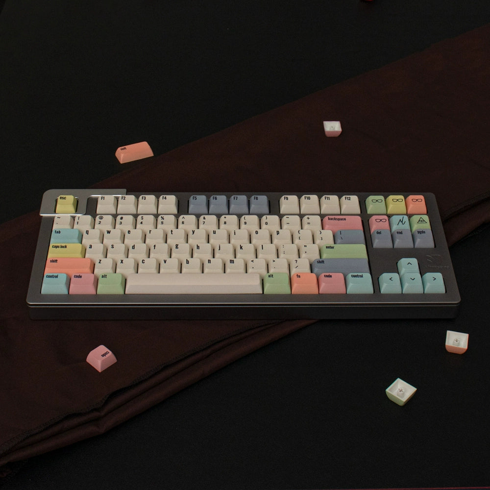 027 Canvas Pale Rainbow Classic Beige Keycaps 133 keys XDA profile