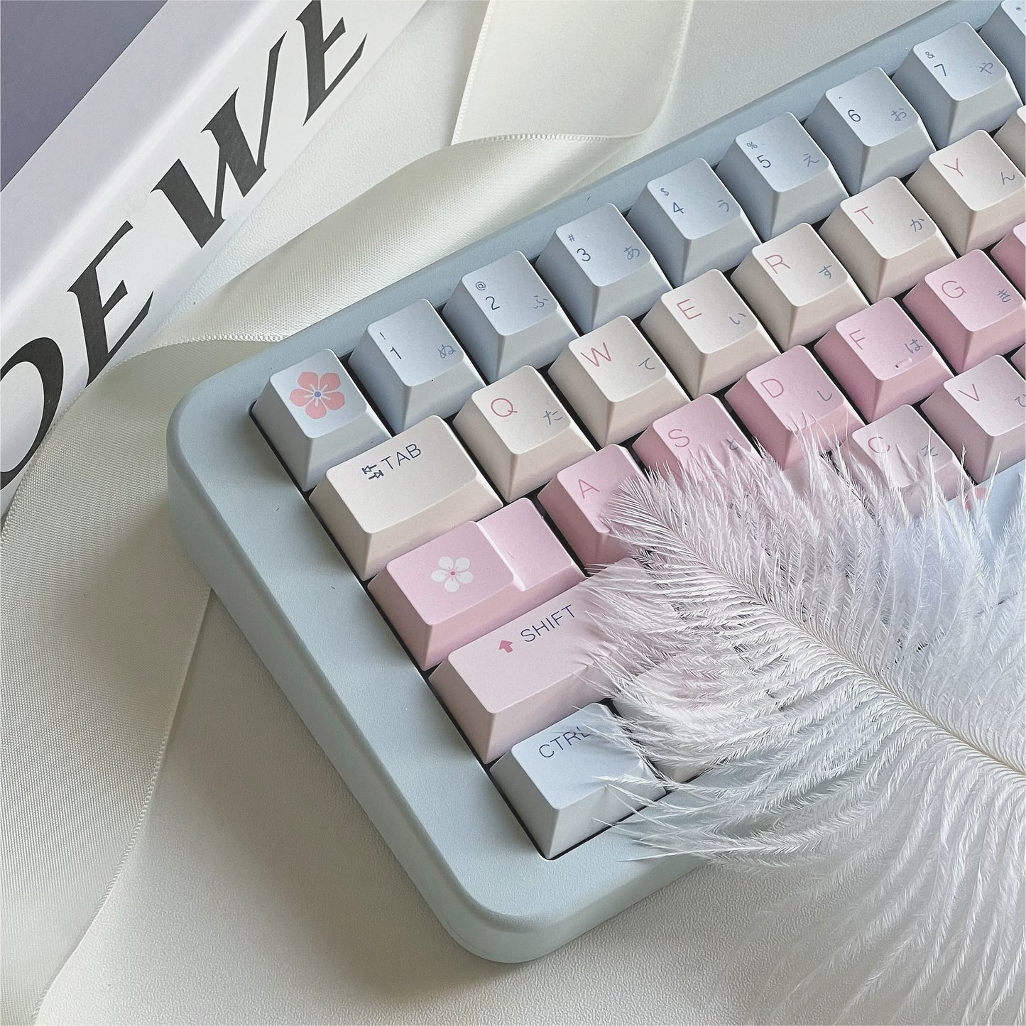 106 Love Air Pastel Pink Blue Keycap 143-key