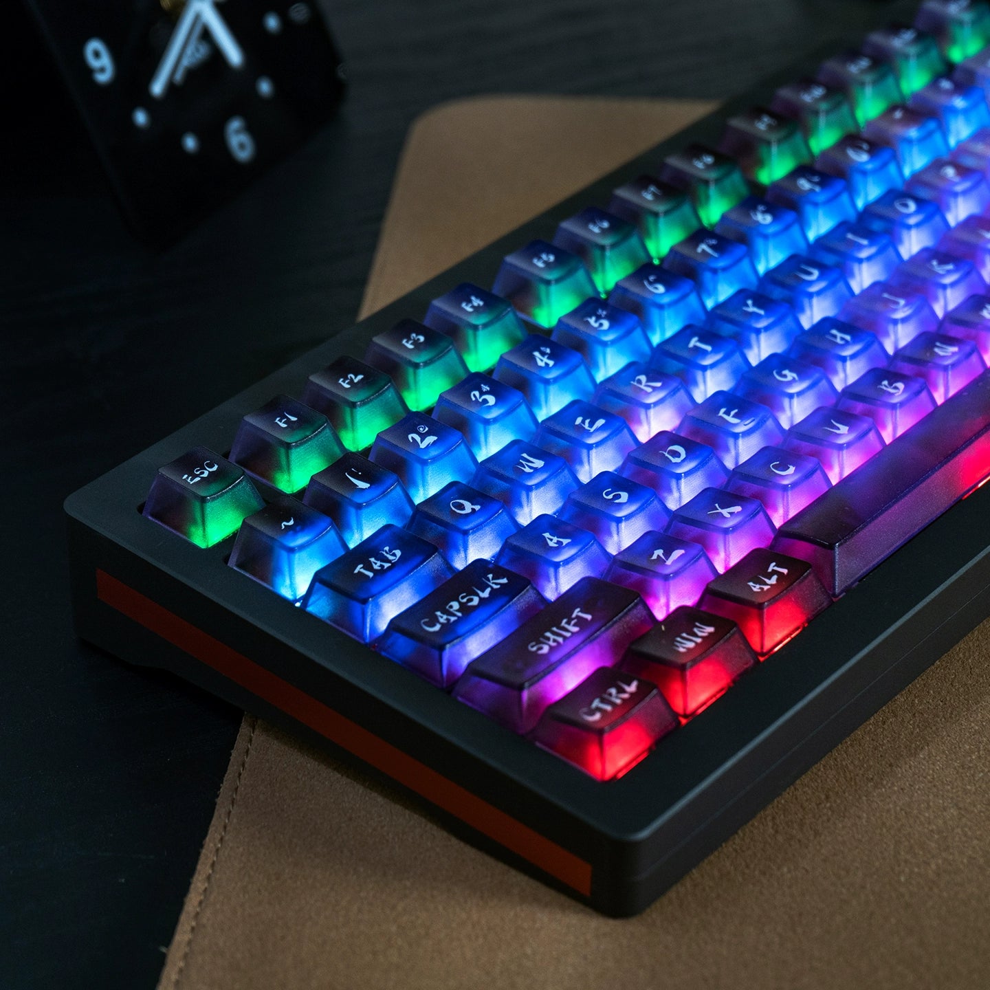 #0214 Neon/Universe/Star Gradually Change Foggy Matte Keycap（not including keyboard）