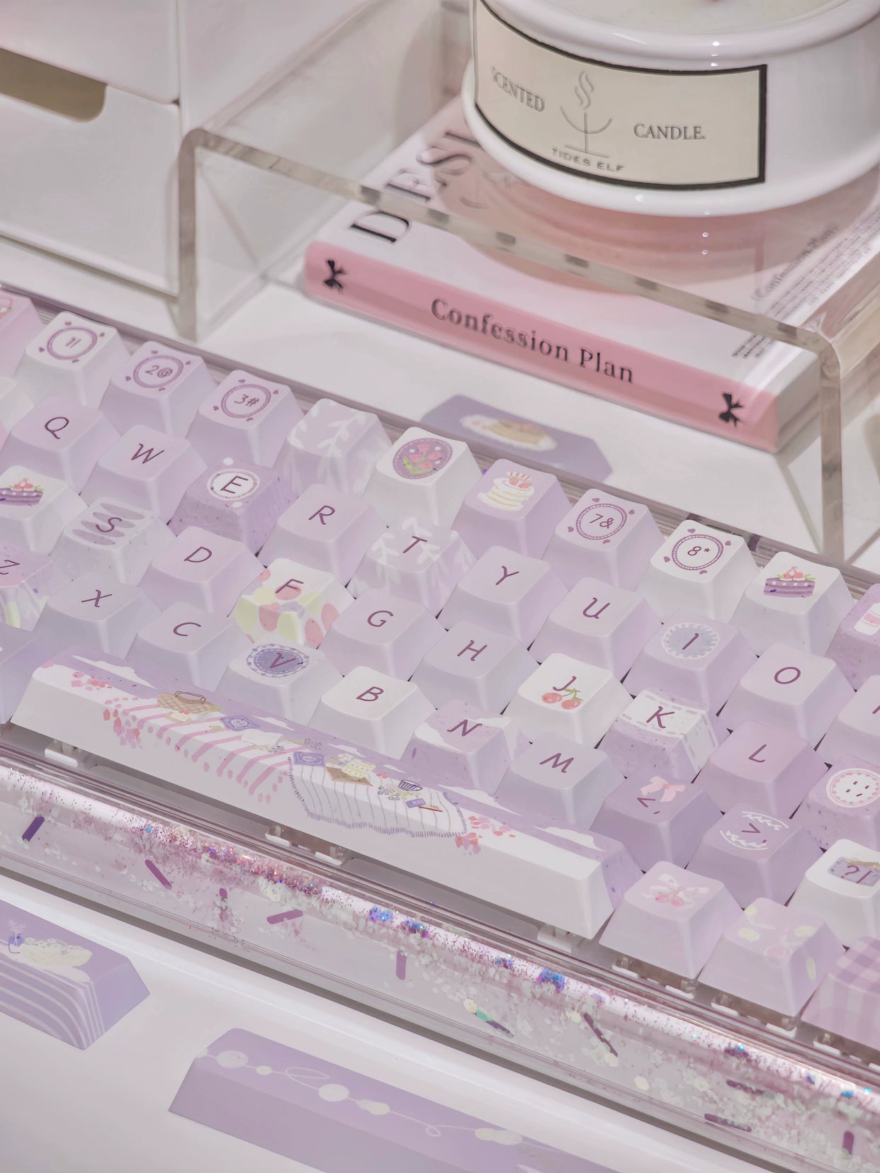 119 Afternoon Tea Elegant and Simple Lavender Keycaps