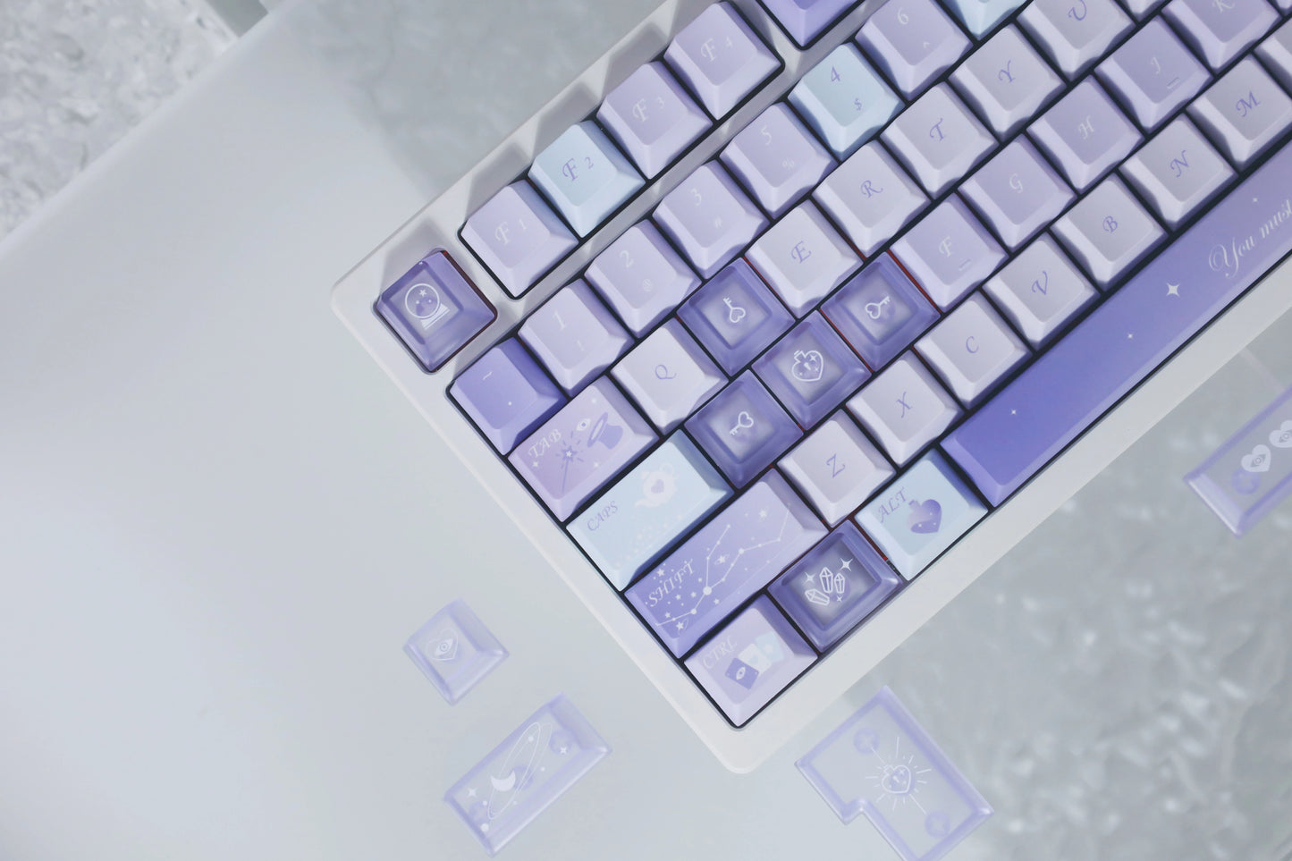 #0221 Purple Crystal Magic Lab Keycap Designed By Dorakey