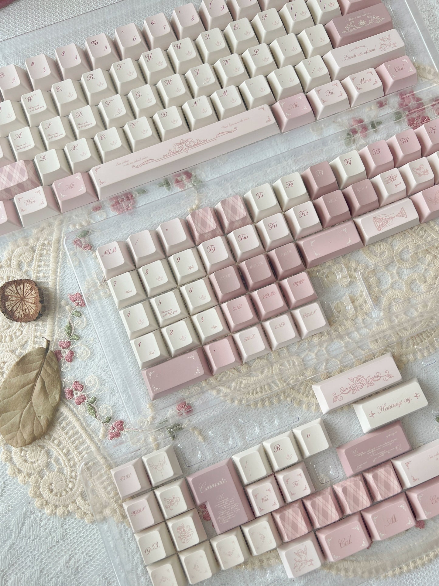 101 Bluebird-Nora.1953 Pink French Gentle Keycap Cherry Profile (preorder)