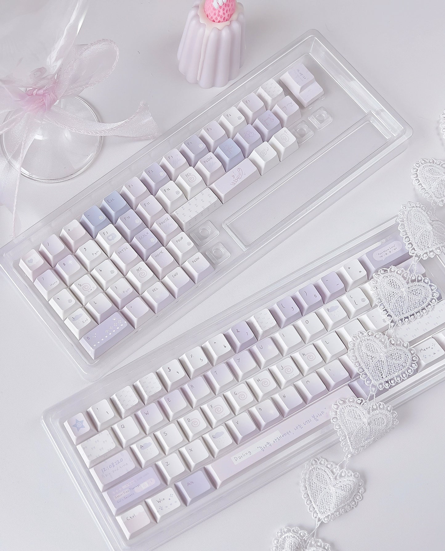 #0223 Pale Purple Addiction Cute Keycap Designed By Bluebird （not including keyboard）