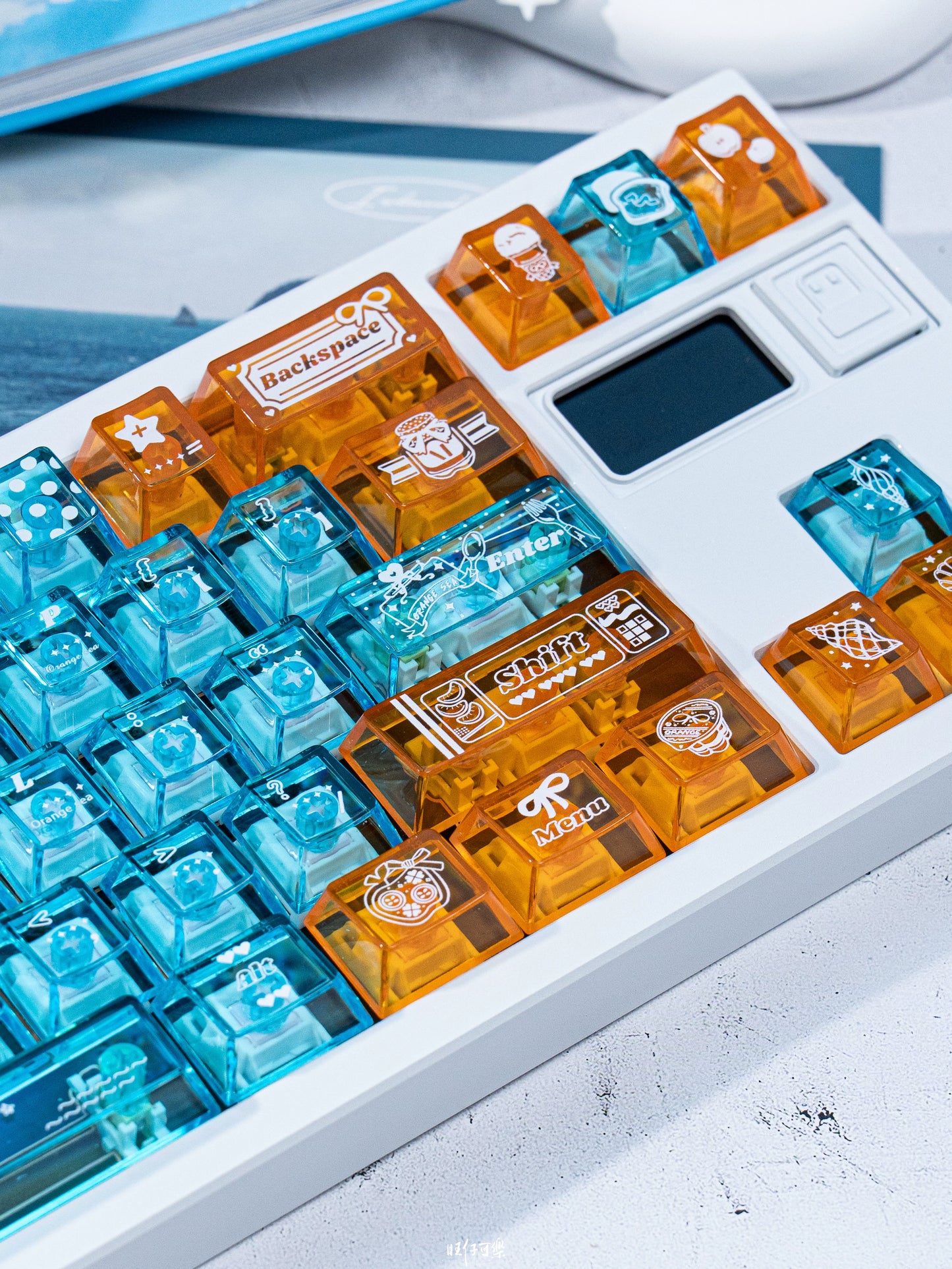 #0226 Orange Sea Keycaps designed by Endless Lab (not including keyboard)