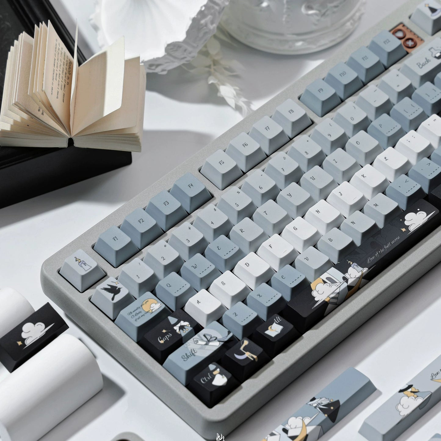 #0194 Blue-Gray Full Moon Keycap (not including keyboard)