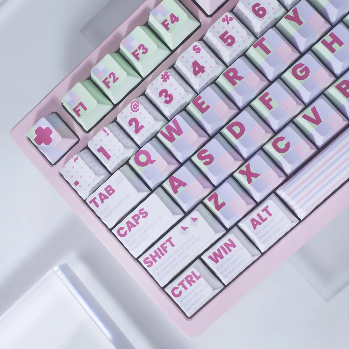 #0222 Macaron Sweetheart Pulse Keycap Designed By Dorakey（not including the keyboard）