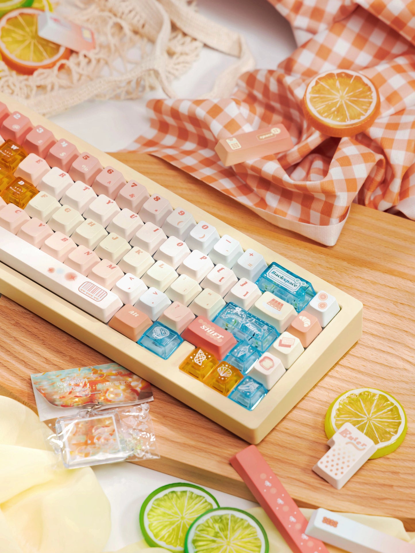 #0226 Orange Sea Keycaps designed by Endless Lab (not including keyboard)