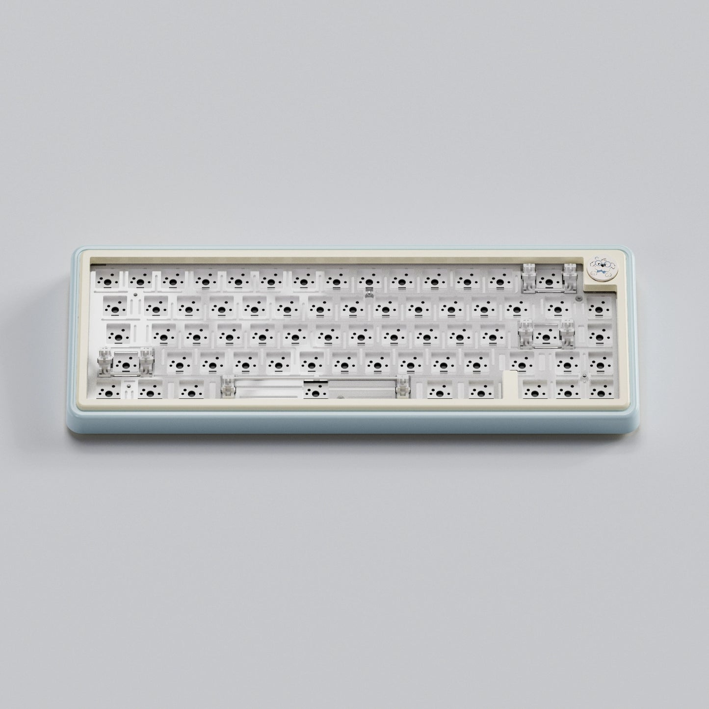 UR65 Blue/Pink/Red Mechanical Customized Keyboard (Tri-mode Gasket Hot Swap RGB Support QMK/VIA)