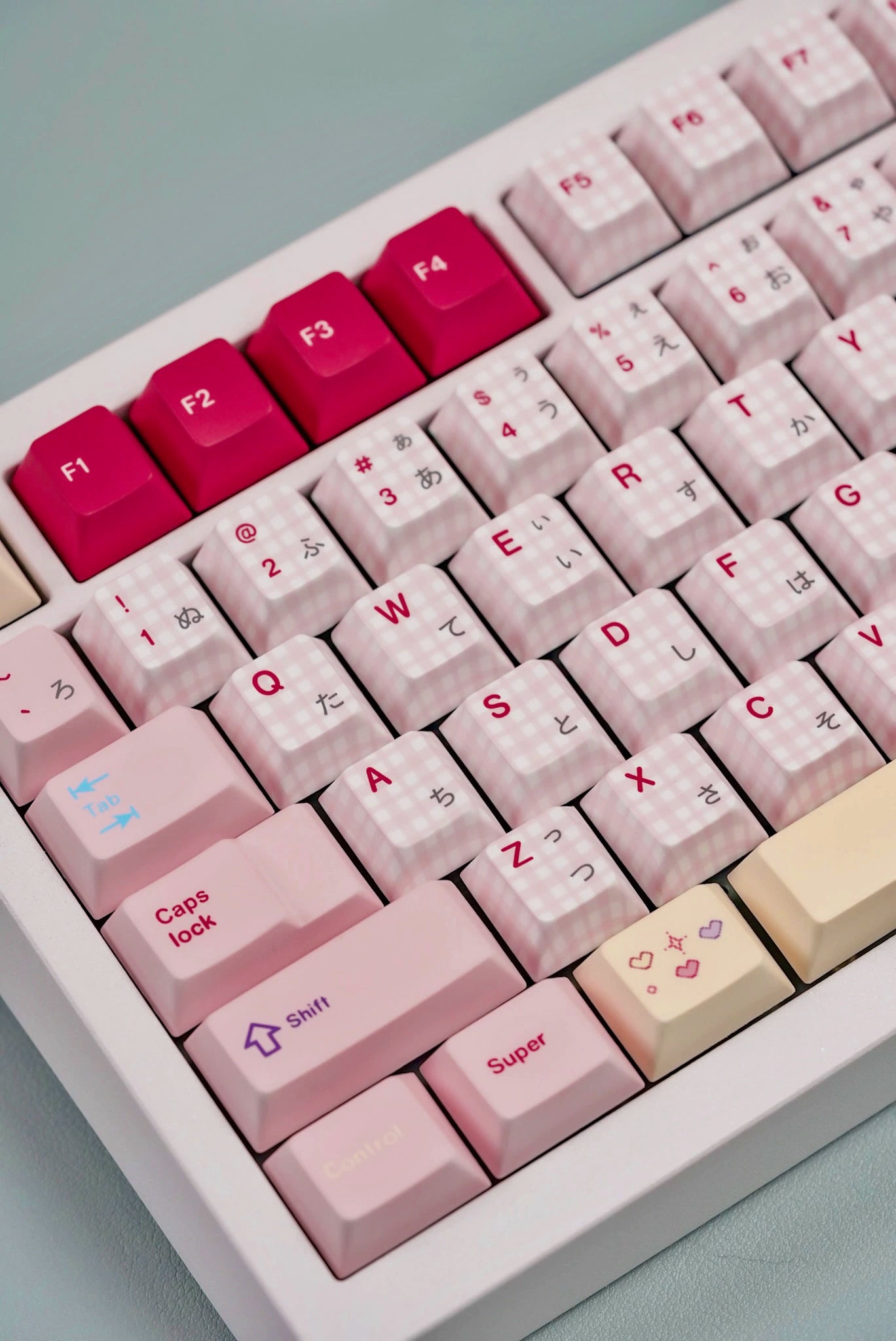 #0242 Showa Dessert Cream Soda Pastel Grid Keycaps Designed By Keyria Labs