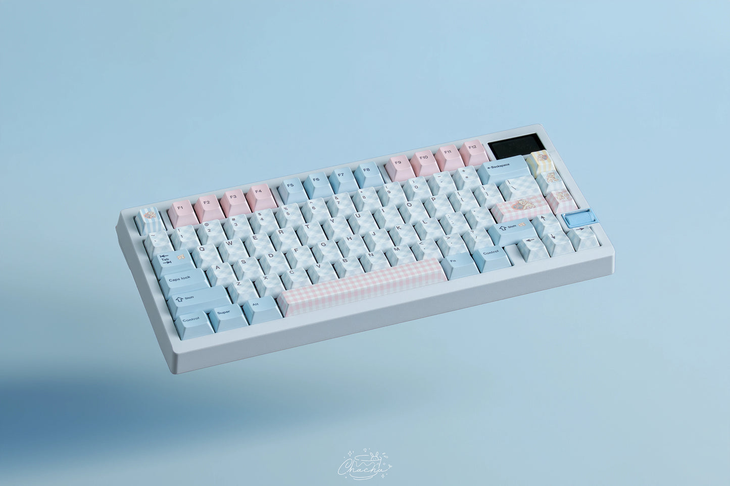 #0260 Pale Blue Pink Sweet Sheep Dream Cherry Profile Keycap Set Designed By Keyria Labs (not Including Keyboard)