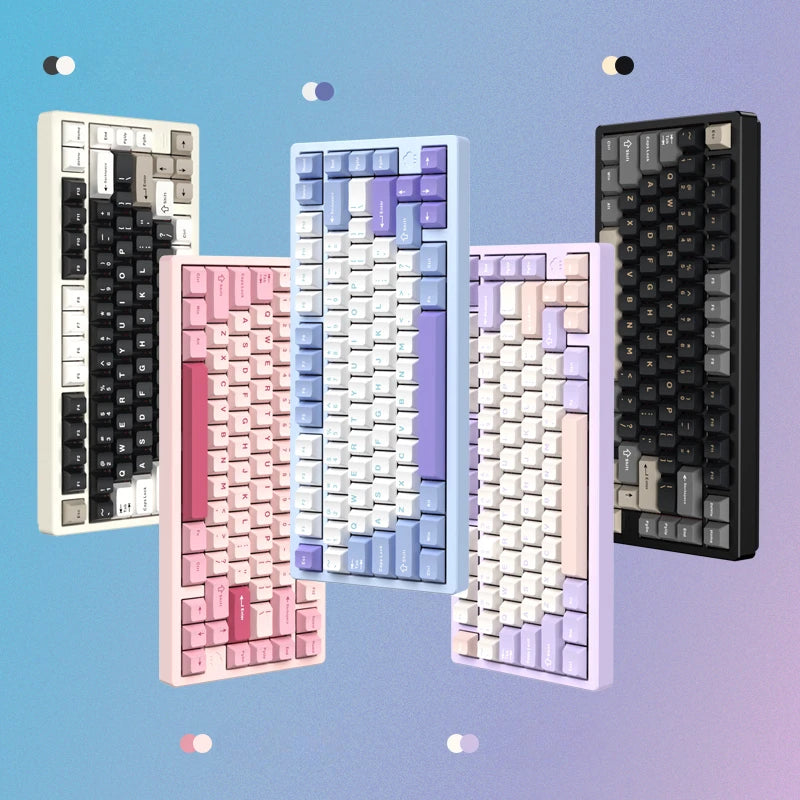 WOB Rainy75 Mechanical Keyboard Wireless Tri-mode Gasket Hot Swap RGB Custom CNC Aluminum Office Gaming Keyboard Gamer Gift